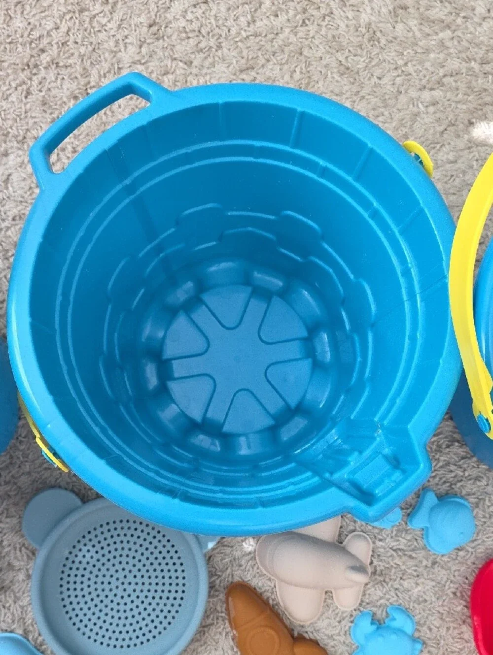 Blue Sand Toy Buckets & Beach Molds Set by